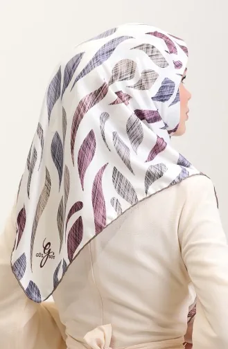 Écharpe à Motifs 70289-02 Vison Prune 70289-02