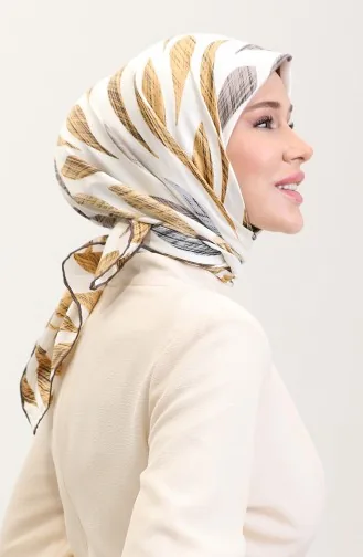 Desenli Eşarp 70289-08 Gold Vizon