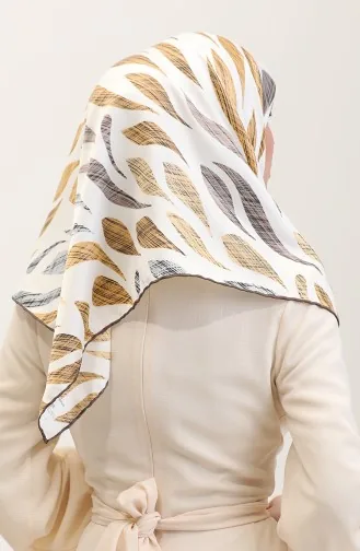 Desenli Eşarp 70289-08 Gold Vizon