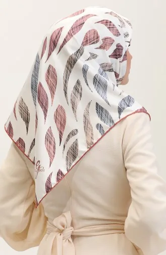 Desenli Eşarp 70289-11 Bakır