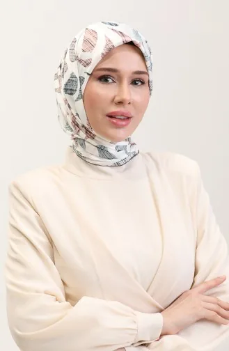 Desenli Eşarp 70289-12 Çağla Yeşili