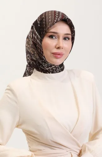 Kehribar Eşarp 70291-09 Bordo Kahverengi