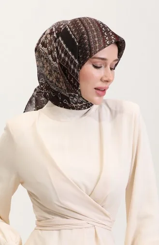 Kehribar Eşarp 70291-09 Bordo Kahverengi