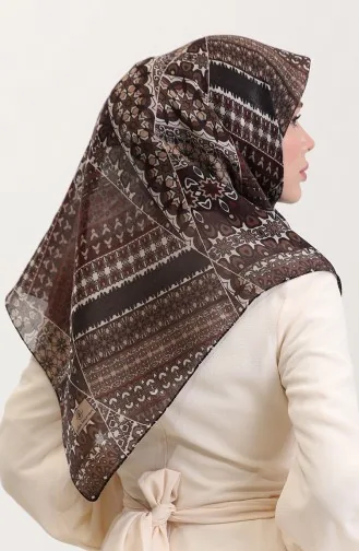 Kehribar Eşarp 70291-09 Bordo Kahverengi