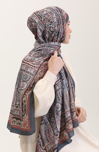 Zachte Sjaal Met Etnisch Patroon 90188-14 Smoked Powder 90188-14