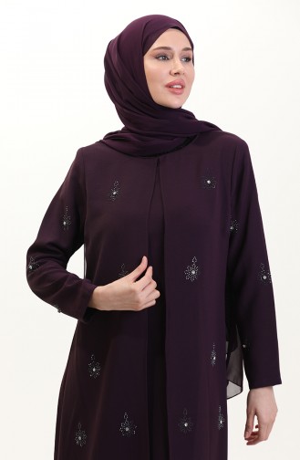 Lila Hijab Kleider 6205-06