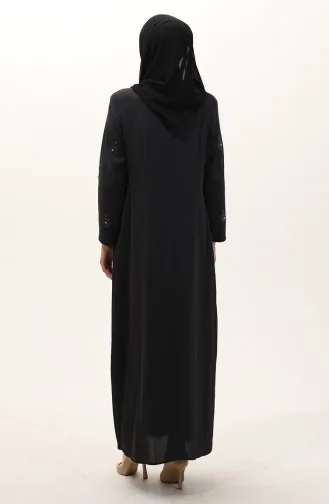 Übergröße Steinbedrucktes A-Faltenkleid 6205-07 Anthrazit 6205-07