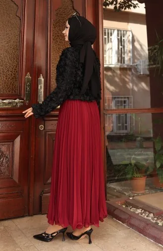 Jacke Mit Rosenprägung Und Reißverschluss 41179-01 Schwarz 41179-01