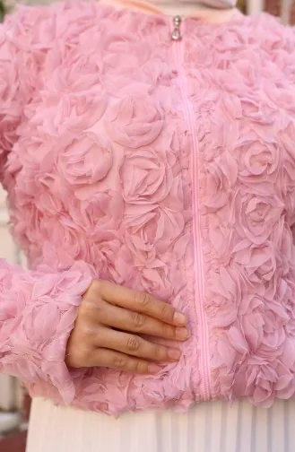 Jacke Mit Reißverschluss Und Rosenprägung 41179-04 Staubrosa 41179-04