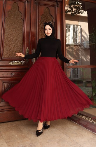 Claret Red Skirt 4046-06