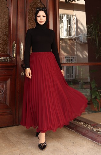 Claret Red Skirt 4046-06