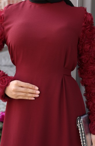فستان أحمر كلاريت 81886-02