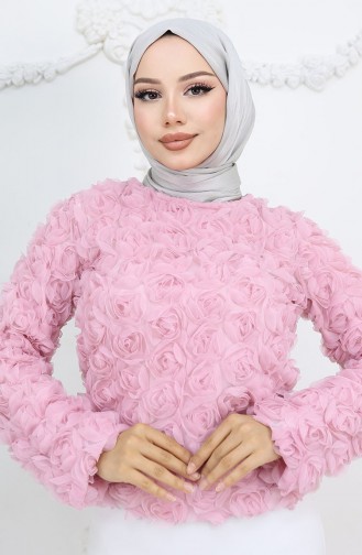Beige-Rose Bluse 41185-04