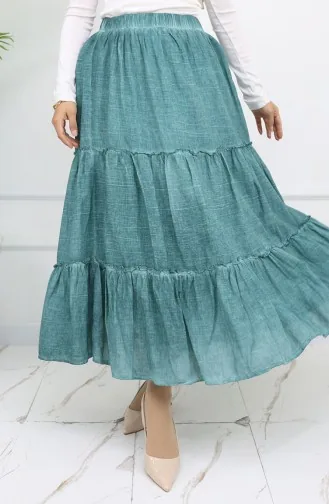 Otantik Şile Bezi Etek 2022-06 Çağla Yeşili