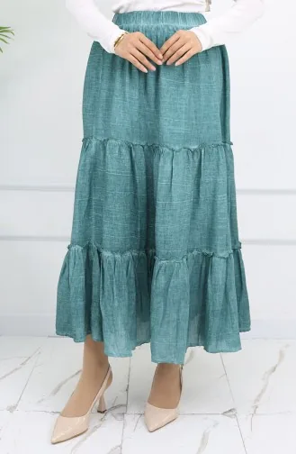 Otantik Şile Bezi Etek 2022-06 Çağla Yeşili