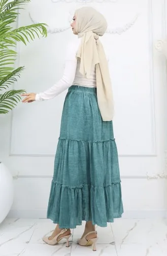 Otantik Şile Bezi Etek 2022-06 Çağla Yeşili