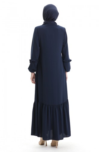Navy Blue Abaya 5078-02