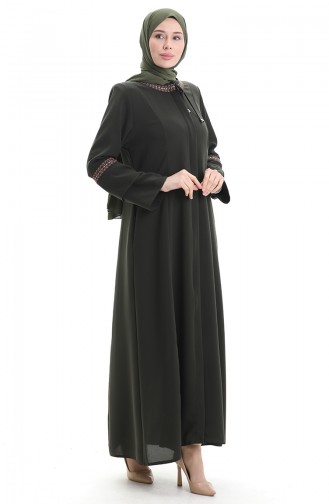 Khaki Abaya 6193-02