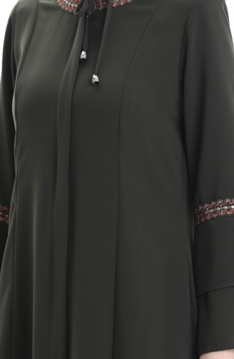 Khaki Abaya 6193-02
