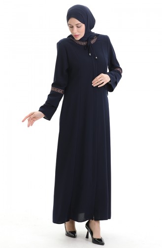 Navy Blue Abaya 6193-04