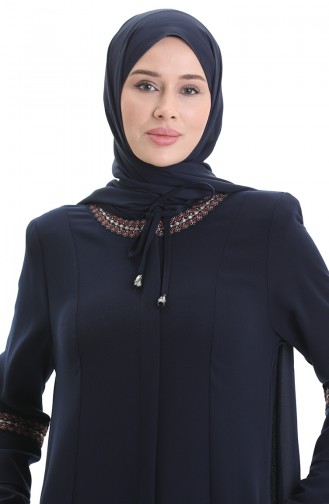 Navy Blue Abaya 6193-04