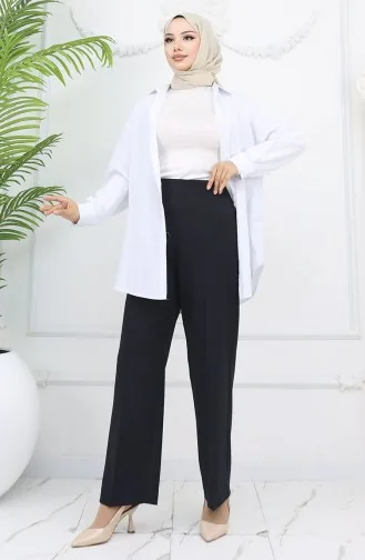 Wide Leg Trousers 4001-01 Black 4001-01
