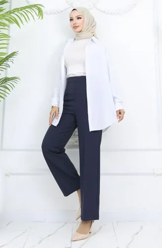 Wijde Broek 4001-02 Marineblauw 4001-02