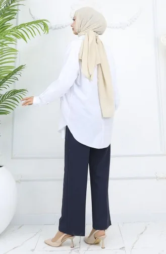 Wijde Broek 4001-02 Marineblauw 4001-02