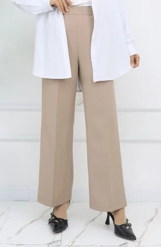 Bol Paça Pantolon 4001-04 Sütlü kahve