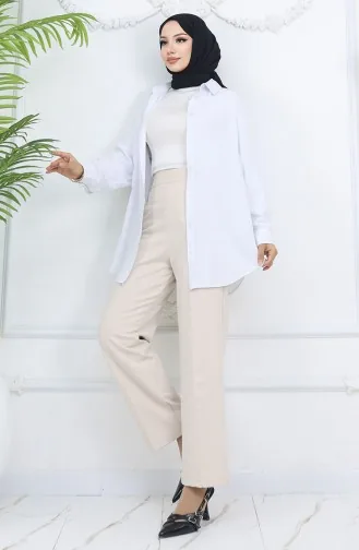 بنطلون واسع الساق 4001-05 بيج 4001-05