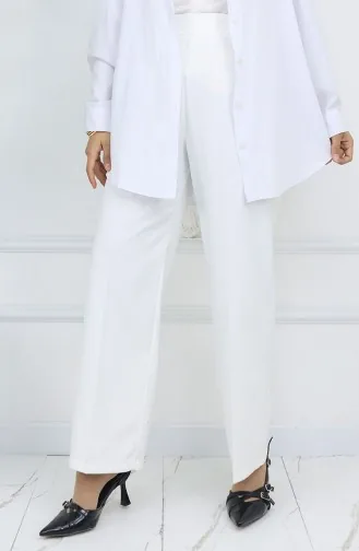 Wide Leg Trousers 4001-06 Ecru 4001-06