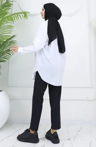 Elastic Waist Carrot Trousers 4002-01 Black 4002-01