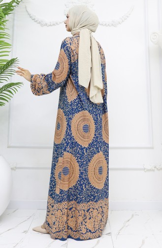 Robe Hijab Pétrole 0047-07
