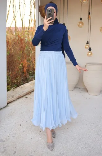 Balıkçı Yaka Bluz 71264-04 Lacivert