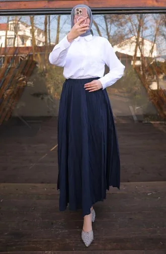 Voile Uitlopende Rok 71258-02 Marineblauw 71258-02