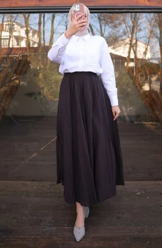 Voile Uitlopende Rok 71258-05 Pruim 71258-05