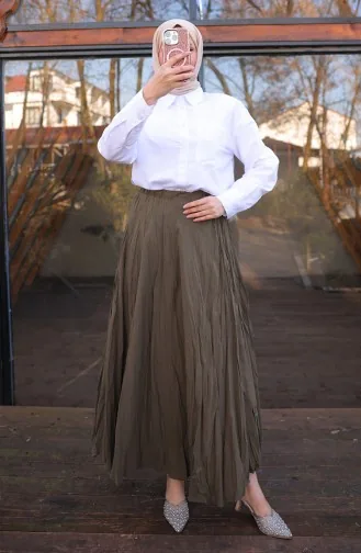 Voile Uitlopende Rok 71258-06 Khaki 71258-06