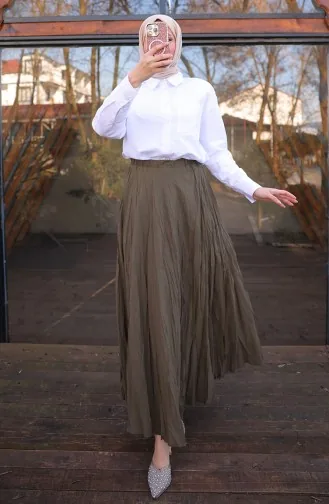 Voile Uitlopende Rok 71258-06 Khaki 71258-06