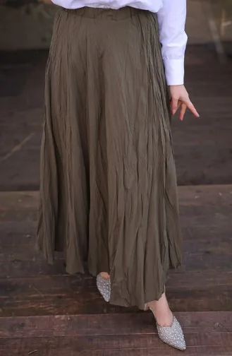 Voile Uitlopende Rok 71258-06 Khaki 71258-06