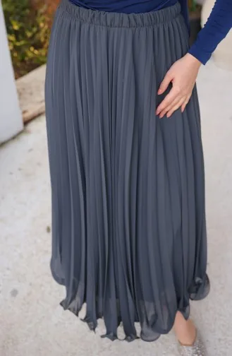 Pleated Chiffon Skirt 71262-09 Dark Gray 71262-09