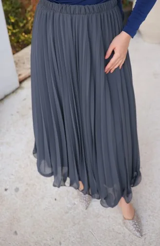 Pleated Chiffon Skirt 71262-09 Dark Gray 71262-09