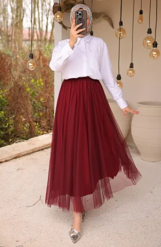 Jupe En Tulle Bordeaux 71265-03 71265-03