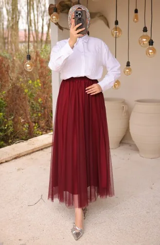 Jupe En Tulle Bordeaux 71265-03 71265-03