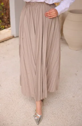 Jupe Plissée à Taille élastique 71268-05 Beige 71268-05