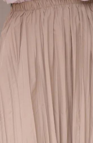 Jupe Plissée à Taille élastique 71268-05 Beige 71268-05