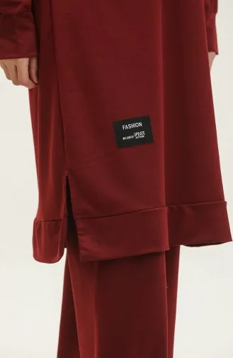 Two-Piece Tunic And Trouser Set 0001-12 Dark Burgundy 0001-12
