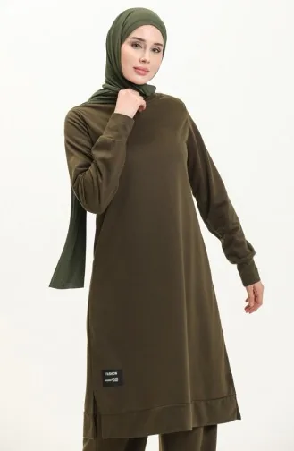 Tweedelige Tuniek- En Broekset 0001-14 Khaki 0001-14