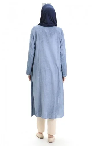 Şile Cloth Authentic Buttoned Tunic 8082-06 Ice Blue 8082-06