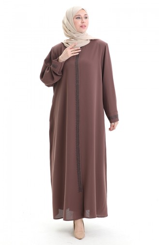 Milk Coffee Abaya 5067-08
