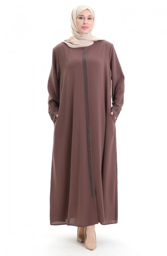 Milk Coffee Abaya 5067-08
